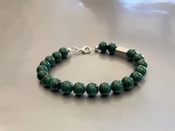 Authentic Malachite Bracelet 08mm - Image 2